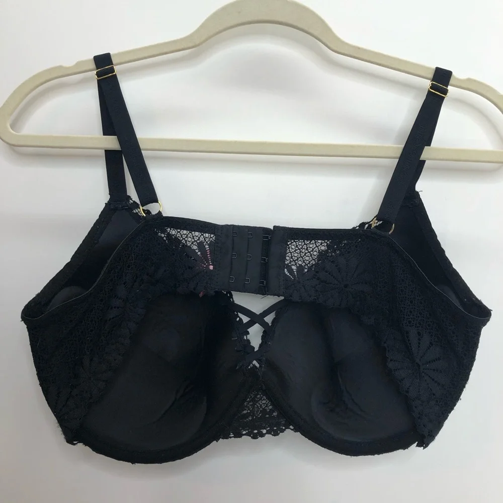 Juicy Couture black padded cup bra
